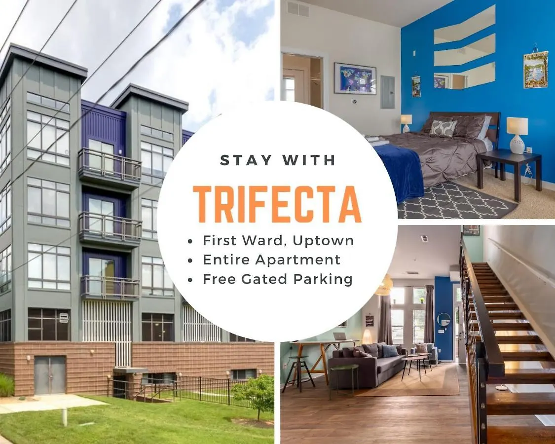 Trifecta 10 Min Walk To Epicentre Superhost Apartment Charlotte